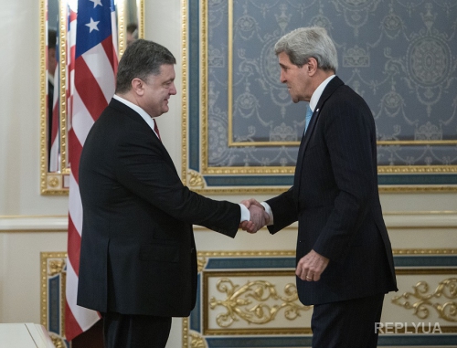 Джон Керри на встрече с Президентом Украины заявил, что США знают об участии России в конфликте