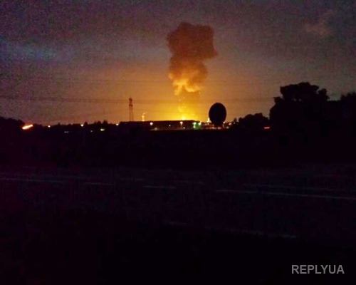 Над Донецком жители видели столб огня от взрыва