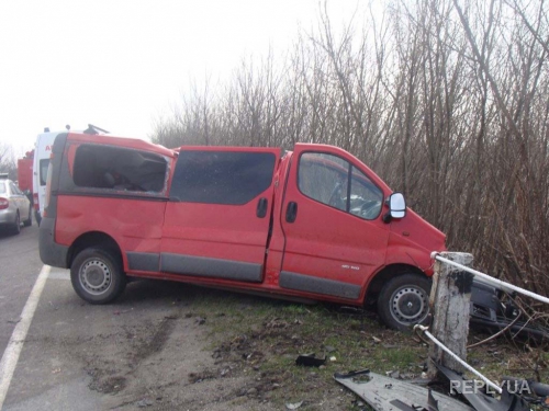 В Брянске автомобиль с украинскими номерами попал в аварию