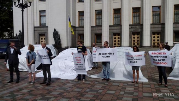 Министр юстиции пикетировал Верховную Раду вместе с активистами