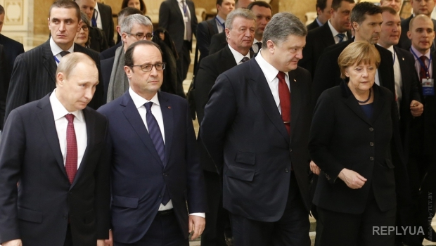 «Нормандская четверка» разделилась на «двойки» - Олланд с Порошенко, Путин с Меркель