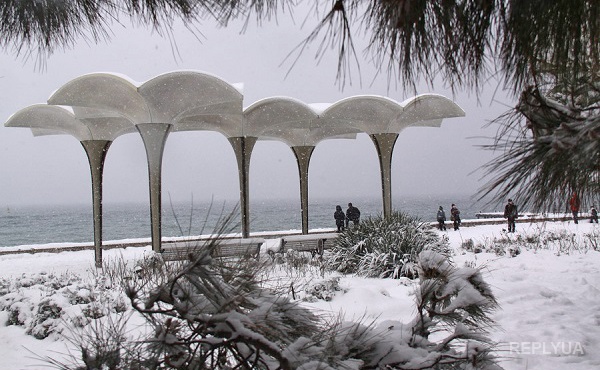 В Крыму резкое похолодание и первый снегопад
