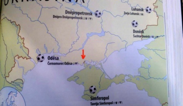 Чехия присоединила Крым к России на «футбольной» карте