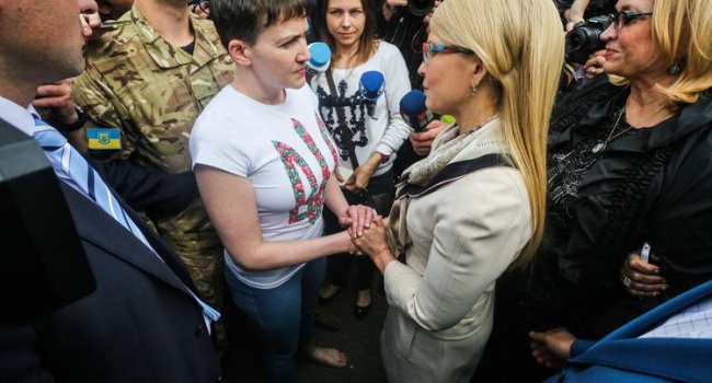 Тимошенко: у Савченко есть свое мнение, но ей нужно разбираться в политике