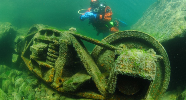 В США нашли паровоз, затонувший сто лет назад