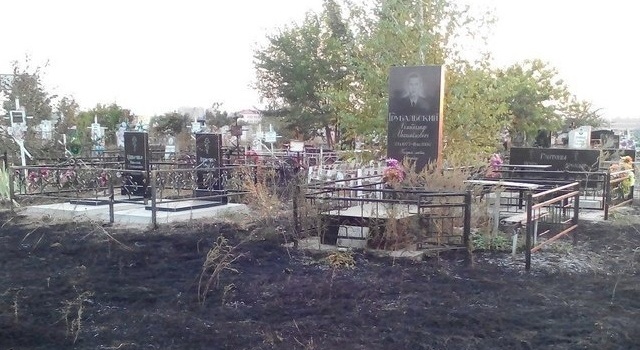 Масштабна пожежа на кладовищі в Одесі