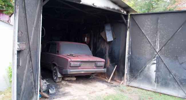 Ночью сожгли гараж и автомобиль главы «Стоп коррупции» в Марганце Сергея Хныкина