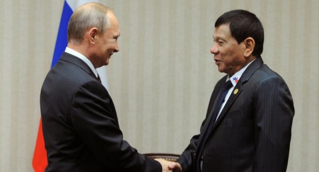 Дружба Путина и Дутерте может стать новой угрозой для Запада - Reuters