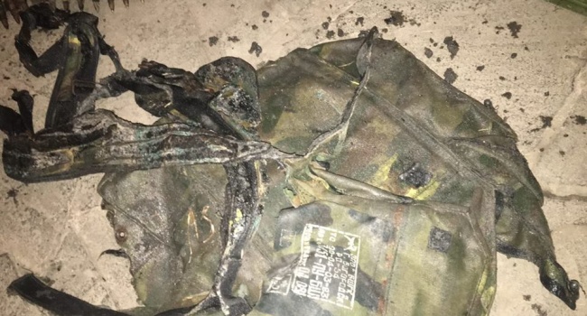Під час перевірки "сірої зони" на Донеччині було знайдено ранець російського десантника 