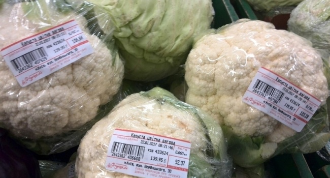 В супермаркетах Киева появилась цветная капуста по 140 гривен за кило