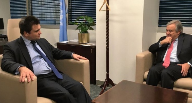Климкин и генсек ООН обсудили ввод миротворческой миссии на Донбасс