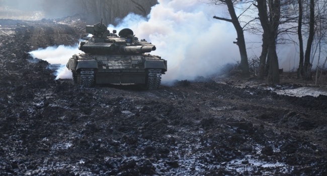 ВСУ провели танковые испытания в районе зоны АТО, - МО