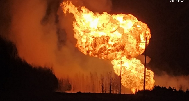 ЧП в России на территории Рязанской области взорвался магистральный газопровод