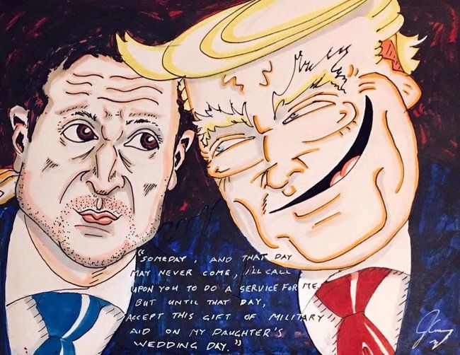 «Брюс всемогущий!»: Джим Керри нарисовал рисунок на скандал Зеленского – Трампа