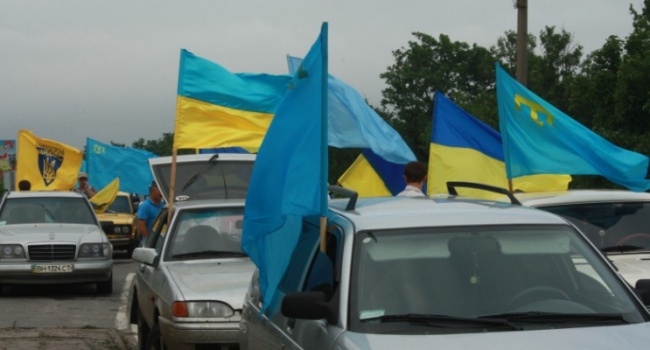 Оккупанты признали митингом езду на автомобилях Оккупанты признали митингом езду на автомобилях