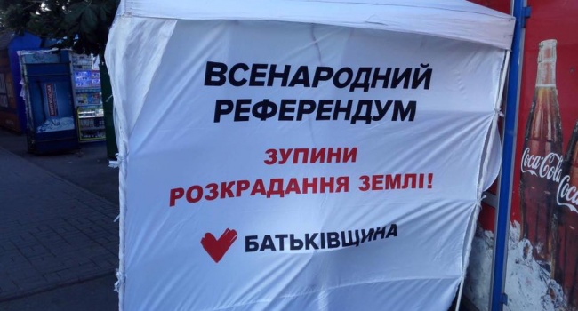 Тимошенко за гаслом «у вас вкрадуть землю» боїться, що у неї вкрадуть «сірий» ринок землі