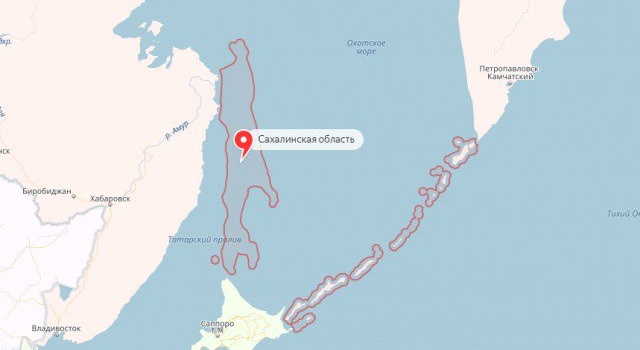 На «Яндекс.Картах» зник Сахалін після запуску ракети КНДР