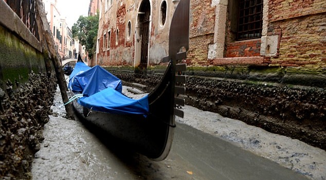 Главные каналы Венеции полностью высохли, - фото