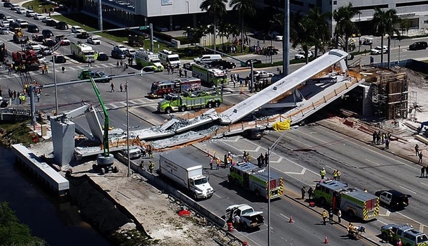 Трагедия в США: в Майами обрушился мост, много погибших