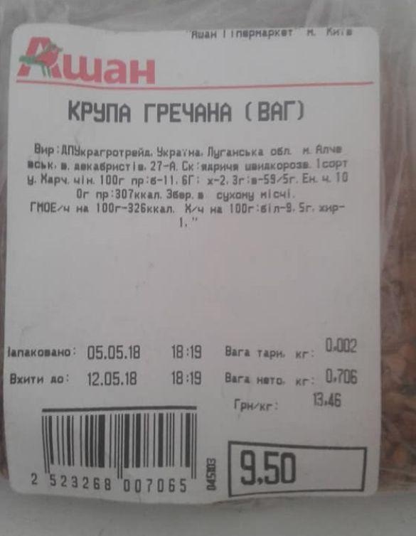 В известном супермаркете Киева продавали гречку из «ЛНР»