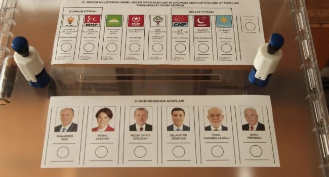 В сети опубликовали бюллетени, по которым сегодня в Турции выбирают президента и парламент