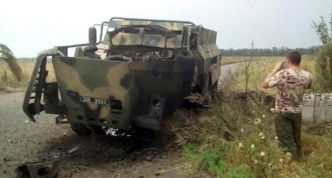 Волонтер рассказал, как бойцы ВСУ уничтожили боевую машину террористов на Донбассе