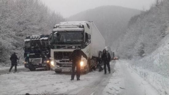 В российской Бурятии выпал снег