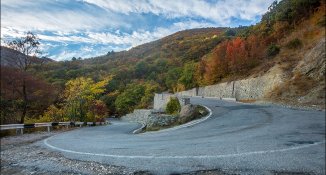 Крым серпантинная дорога фото