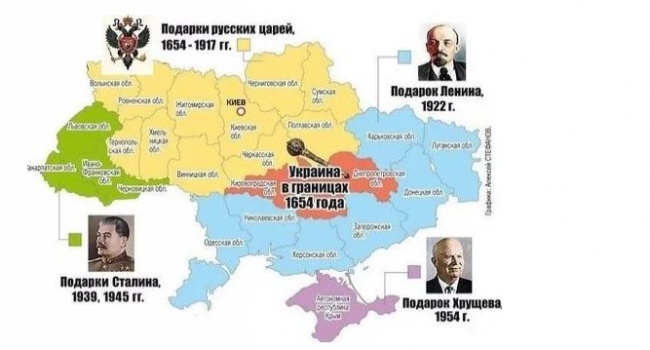 Соловьев показал «настоящие» границы Украины