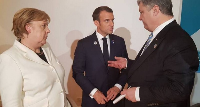Порошенко, Меркель и Макрон провели переговоры во Франции