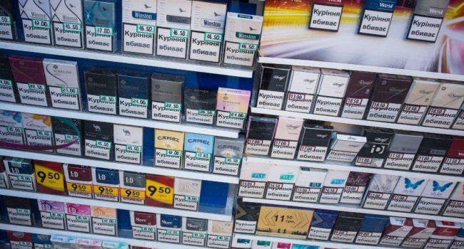 В Украине с витрин магазинов пропадут сигареты