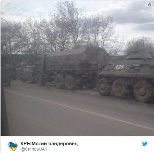 В Симферополе засекли колонну военной техники РФ – блогер 