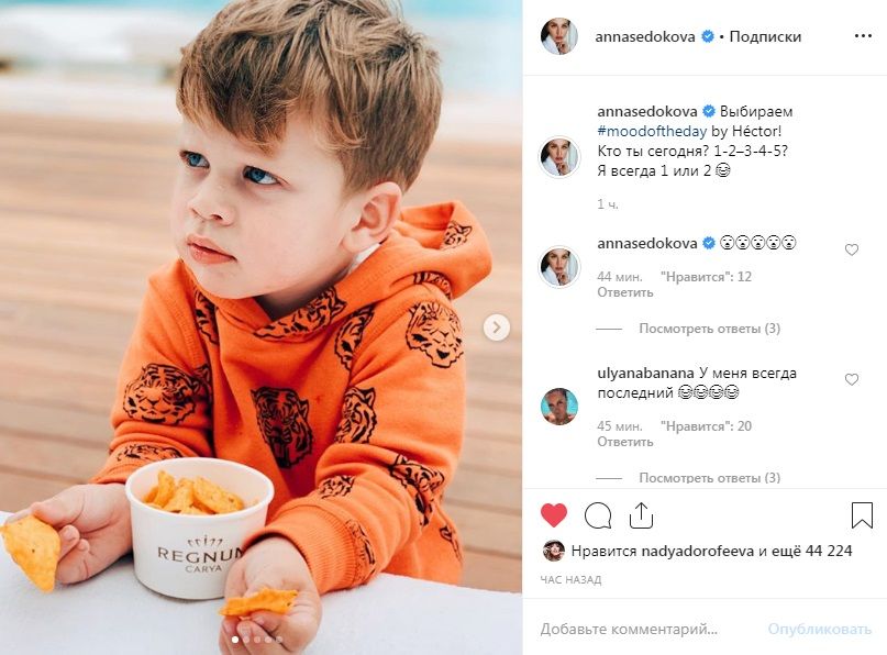 «На Ваню Дорна похож!» Анна Седокова умилила сеть трогательным снимком своего маленького сына 