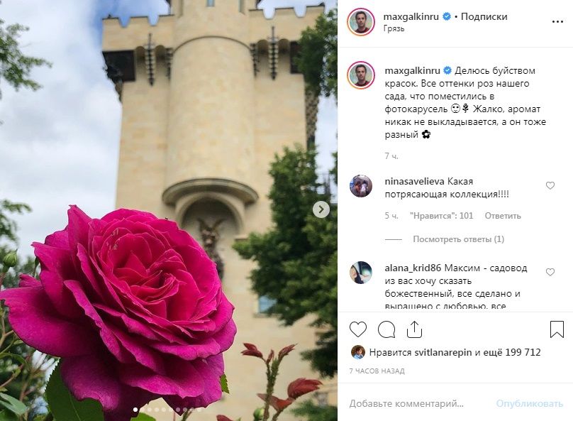 «Миллион роз для самой прекрасной женщины»: Максим Галкин показал, какие цветы вырастил у себя возле замка  