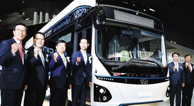 Компания Hyundai презентовала автобус на электрической тяге с запасом хода 300 километров