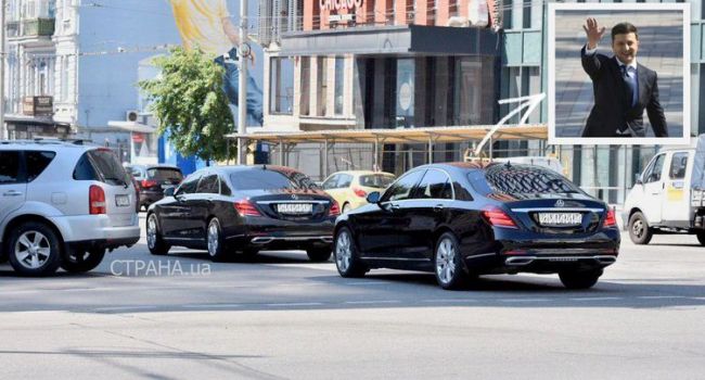 Авто, предназначенное для высокопоставленных гостей Украины, засветилось в кортеже Зеленского