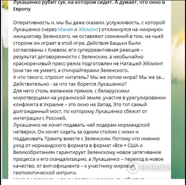 Окно на Запад: стало известно, почему Лукашенко поддержал идею Зеленского 