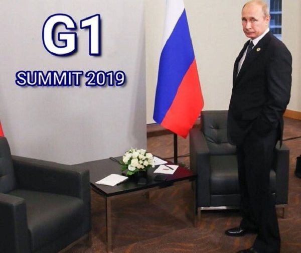 «Было G8, остался Г1»: Путина в сети метко высмеяли фотожабой из-за саммита «Большой семерки»