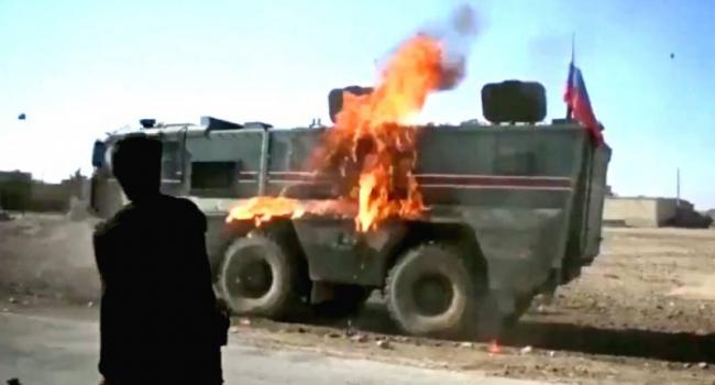 В Сирии курды жестко атаковали бронегрузовик  российского патруля