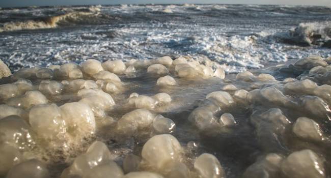 Побережье полностью замерзло: В сети показали, как после шторма выглядит Азовское море 