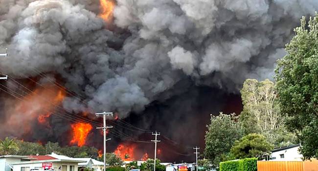 В результате сильнейших пожаров в Австралии уничтожен целый город