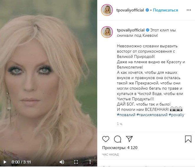 «Этот клип мы снимали под Киевом!» Подруга Януковича Повалий поделилась клипом на украиноязычную песню  