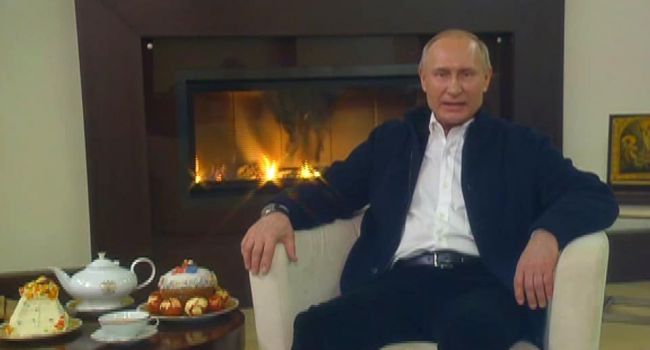 Политолог: загорелый Путин из бункера поздравил россиян с Пасхой – в кадре товарищ Царь, «кулич», «бабка» – все как положено