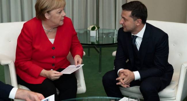 Зеленский обсудил с Меркель вопросы Донбасса 