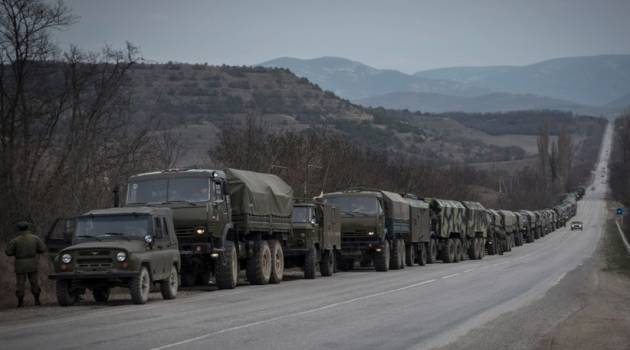 Воронеж колонна военных автомобилей