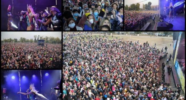 Фото с Харькова, где проходила агитация за Кернеса с участием тысяч людей на концерте Поляковой, потрясло интернет