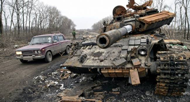 Уничтожение сразу девяти единиц военной техники РФ на Донбассе бойцами ВСУ