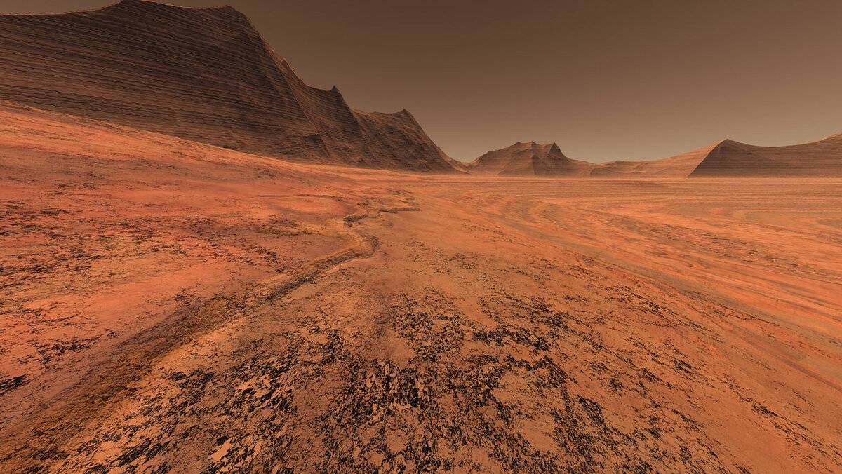 Учёные из РФ заявили о гигантских залежах льда на Марсе