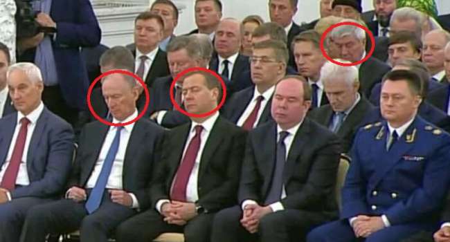 Курьез вечера: кремлевские слуги Путина задремали во время его выступления на тему оккупации областей Украины