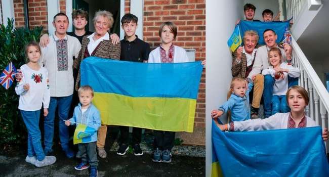 «Словами невозможно описать…Я никому не желаю этого»: Род Стюарт показал семью беженцев с пятью детьми из Украины, которой помогает